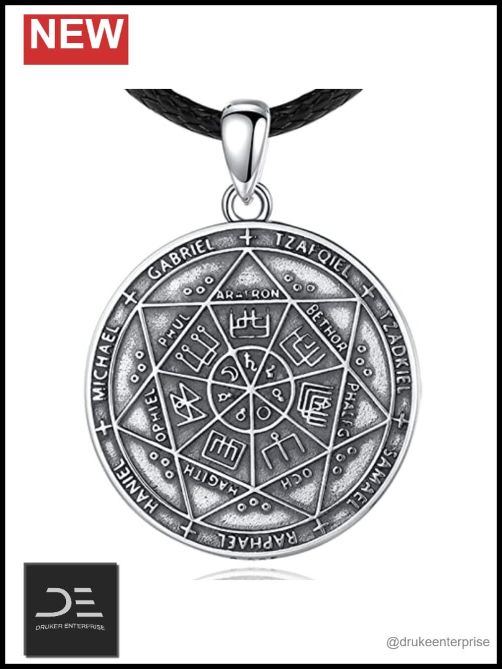 925 Sterling Silver Saint Archangels Pendant Necklace Religious Amulet Gift